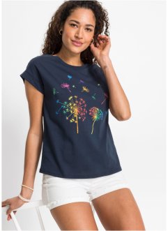 T-shirt met bloemenprint, RAINBOW