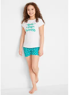 Shortama van katoen met korte mouwen (4-dlg. set), bonprix