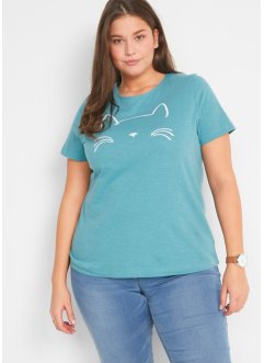 Shirt met korte mouwen en kattenprint, bpc bonprix collection