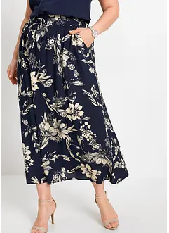 Maxirok van viscose met comfortband en strikkoordjes, bonprix