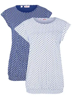 Shirt met print en minimouwen (set van 2), bonprix