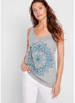 Katoenen top met mandala print, bonprix