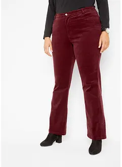 Flared stretch corduroy broek met high-waist comfortband, bonprix