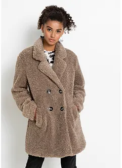 Korte oversized coat in wollen look, bonprix