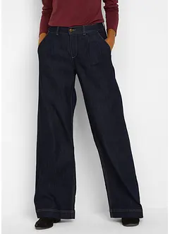 Wide leg jeans high waist met een comfortabele tailleband, bonprix