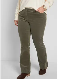 Stretch corduroy broek, bootcut, bonprix