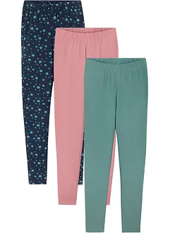 Legging (set van 3) met biologisch katoen, bonprix