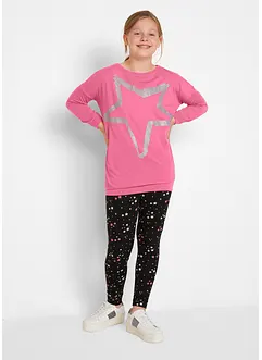 Meisjes longshirt en legging (2-dlg. set), bonprix