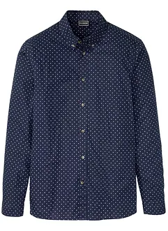 Overhemd van puur katoen met lange mouwen, slim fit, bonprix