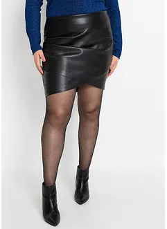 Korte imitatieleren rok, bonprix