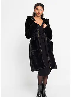 Lange teddy jas, bonprix