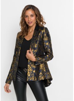 Lange blazer met gouden jacquardpatroon, BODYFLIRT boutique