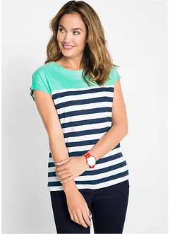 Shirt van slub garen, korte mouw, bonprix