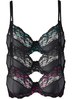 Beugel bh (set van 3) met gerecycled polyamide, bonprix