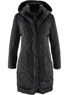 Gewatteerde, korte coat met capuchon, bonprix