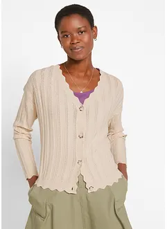 Kort ajour vest met viscose, bonprix
