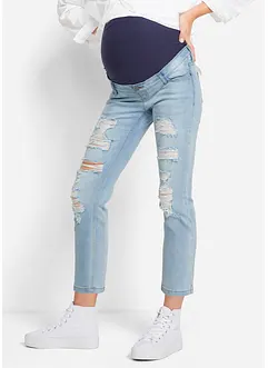 Cropped zwangerschapsjeans met destroyed effecten, bonprix