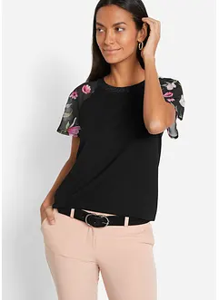 Shirt met chiffon mouwen, bonprix
