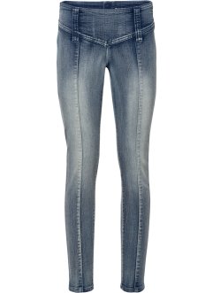 Skinny jeans met moonwashed effect en deelnaden, RAINBOW