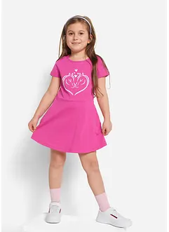 Jersey jurk (set van 2) van biologisch katoen, bonprix