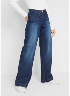 Flared Marlene Dietrich jeans, mid waist, bonprix