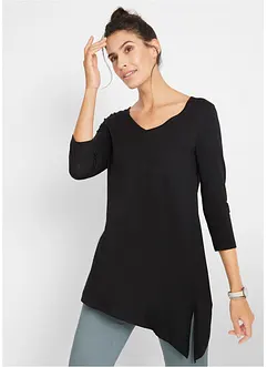 Asymmetrisch longshirt met zijsplitten, bonprix