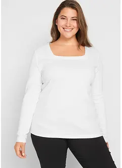 Longsleeve met carréhals (set van 2), bonprix