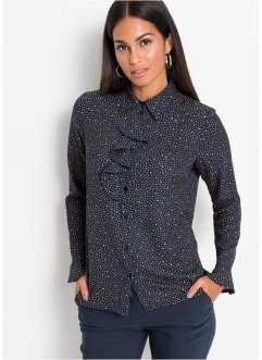 Gedessineerde blouse met volant, BODYFLIRT