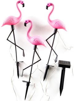 Solar decoratielamp flamingo (set van 3), bpc living bonprix collection