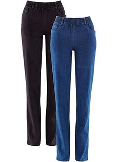Stretch broek met comfortband, straight (set van 2), bpc bonprix collection
