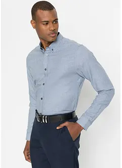 Business overhemd van puur katoen, lange mouw (set van 2), bonprix
