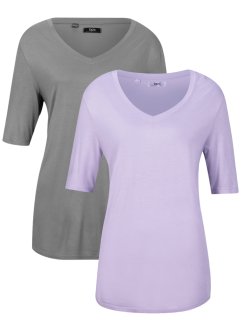 Viscose T-shirt (set van 2), bpc bonprix collection