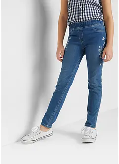 Meisjes jegging met bloemenborduursel, bonprix