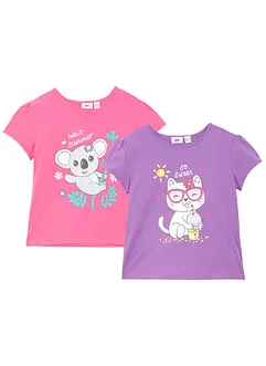 Meisjes T-shirt van puur biologisch katoen ( set van 2), bonprix
