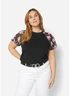 Shirt met chiffon mouwen, bonprix