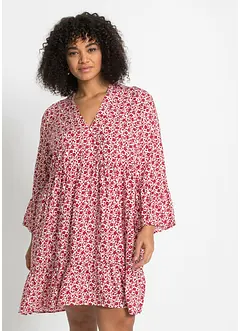 Mini jurk met volants van viscose, bonprix