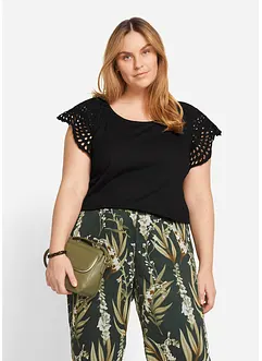 Shirt met broderie anglaise, bonprix