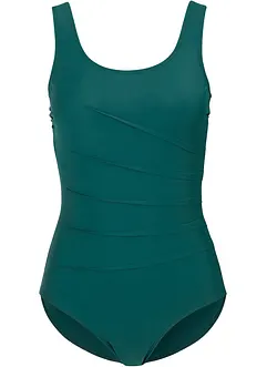 Corrigerend badpak met sierplooitjes, licht corrigerend, bonprix