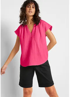 Mousseline blousetop van katoen, bonprix