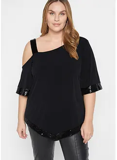 Shirt tuniek met pailletten, bonprix