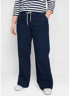 Mid waist stretch jeans, wide leg, bonprix