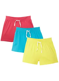 Meisjes short van biologisch katoen (set van 3), bonprix