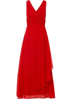 Maxi jurk van chiffon met plooitjes, bonprix