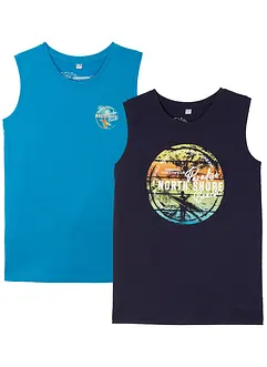 Jongens tanktop (set van 2) van biologisch katoen, bonprix
