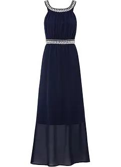 Maxi jurk met stras en gerecycled polyester, bonprix