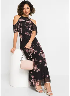 Gedessineerde maxi jurk van mesh, bonprix