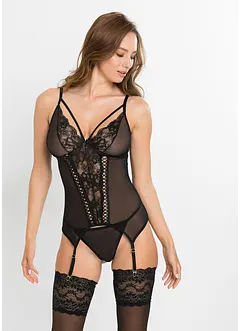 Bustier met jarretels en string (2-dlg. set), VENUS