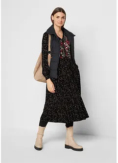 Midi jersey jurk van viscose met strikceintuur, bonprix