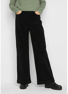 Wijde stretch Marlene broek, high waist, bonprix