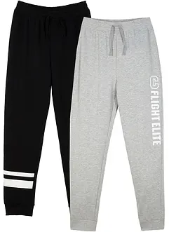 Sweatpants van zachte katoenmix (set van 2), bonprix